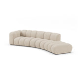 Lupine 5-Sitzer Sofa, Rechte Seite, aus Boucle in Beige (Baloo 2074), 335x166 cm von Micadoni – Bild 3