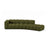 Lupine 5-Sitzer Sofa, Rechte Seite, aus Boucle in Dunkles olivgrün (Baloo 2090), 335x166 cm von Micadoni – Bild 1