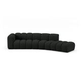 Lupine 5-Sitzer Sofa, Rechte Seite, aus Boucle in Schwarz (Baloo 2082), 335x166 cm von Micadoni – Bild 1
