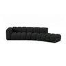 Lupine 5-Sitzer Sofa, Rechte Seite, aus Boucle in Schwarz (Baloo 2082), 335x166 cm von Micadoni – Bild 1