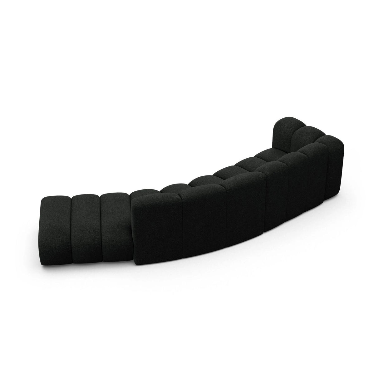 Lupine 5-Sitzer Sofa, Rechte Seite, aus Boucle in Schwarz (Baloo 2082), 335x166 cm von Micadoni – Bild 4