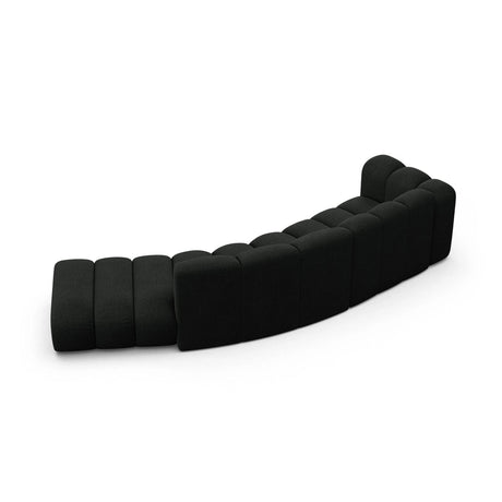 Lupine 5-Sitzer Sofa, Rechte Seite, aus Boucle in Schwarz (Baloo 2082), 335x166 cm von Micadoni – Bild 4