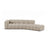 Lupine 5-Sitzer Sofa, Rechte Seite, aus Chenille in Dunkelbeige (Eden 4 Beige), 335x166 cm von Micadoni – Bild 1