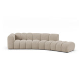 Lupine 5-Sitzer Sofa, Rechte Seite, aus Chenille in Dunkelbeige (Eden 4 Beige), 335x166 cm von Micadoni – Bild 1