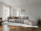 Lupine 5-Sitzer Sofa, Rechte Seite, aus Chenille in Dunkelbeige (Eden 4 Beige), 335x166 cm von Micadoni – Bild 2