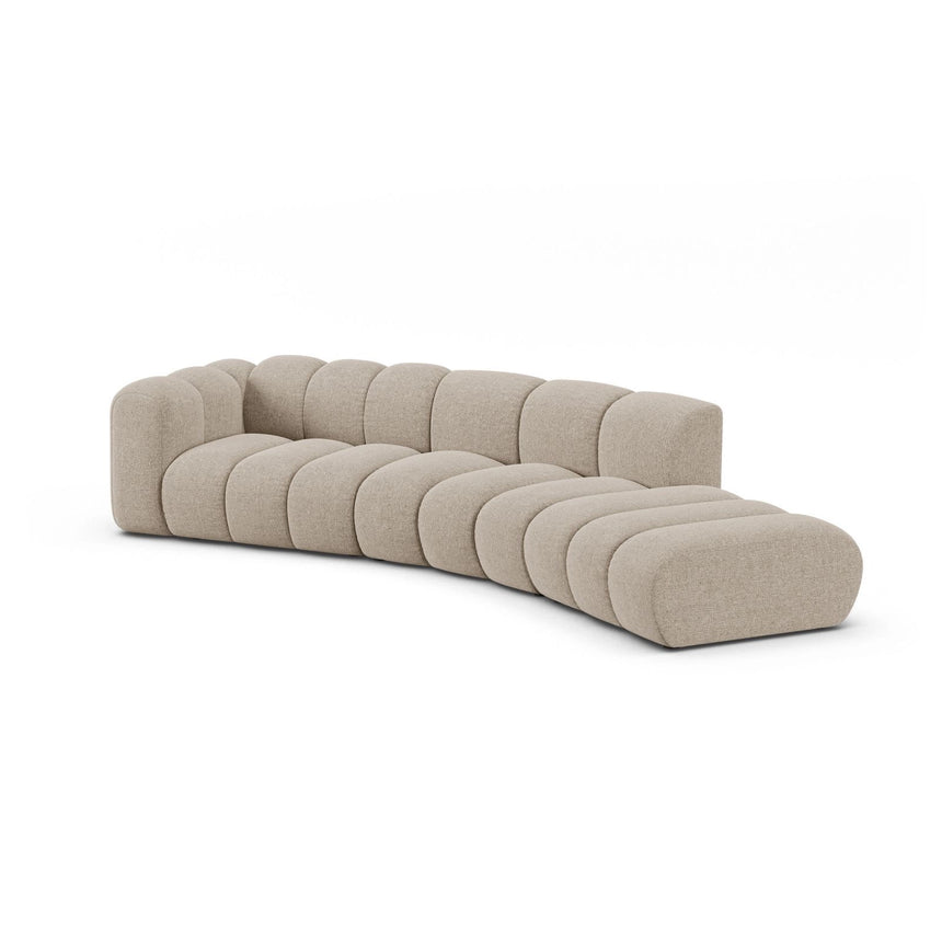 Lupine 5-Sitzer Sofa, Rechte Seite, aus Chenille in Dunkelbeige (Eden 4 Beige), 335x166 cm von Micadoni – Bild 4