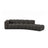 Lupine 5-Sitzer Sofa, Rechte Seite, aus Chenille in Dunkelgrau (Eden 20 Graphite), 335x166 cm von Micadoni – Bild 1