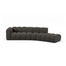 Lupine 5-Sitzer Sofa, Rechte Seite, aus Chenille in Dunkelgrau (Eden 20 Graphite), 335x166 cm von Micadoni – Bild 1