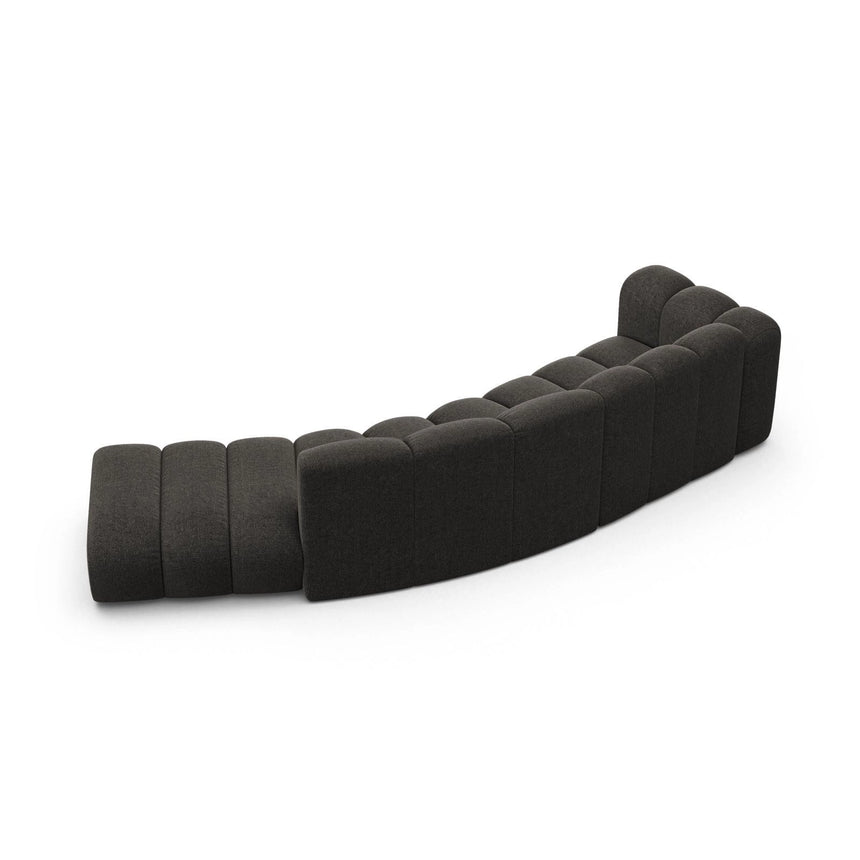 Lupine 5-Sitzer Sofa, Rechte Seite, aus Chenille in Dunkelgrau (Eden 20 Graphite), 335x166 cm von Micadoni – Bild 5