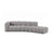 Lupine 5-Sitzer Sofa, Rechte Seite, aus Chenille in Hellgrau (Eden 18 Grey), 335x166 cm von Micadoni – Bild 1