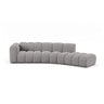 Lupine 5-Sitzer Sofa, Rechte Seite, aus Chenille in Hellgrau (Eden 18 Grey), 335x166 cm von Micadoni – Bild 1