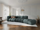 Lupine 5-Sitzer Sofa, Rechte Seite, aus Chenille in Hellgrau (Eden 18 Grey), 335x166 cm von Micadoni – Bild 2