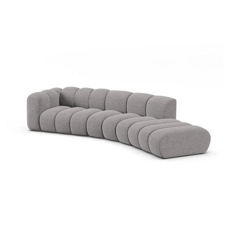 Lupine 5-Sitzer Sofa, Rechte Seite, aus Chenille in Hellgrau (Eden 18 Grey), 335x166 cm von Micadoni – Bild 4