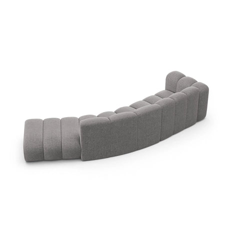 Lupine 5-Sitzer Sofa, Rechte Seite, aus Chenille in Hellgrau (Eden 18 Grey), 335x166 cm von Micadoni – Bild 5