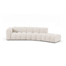 Lupine 5-Sitzer Sofa, Rechte Seite, aus Chenille in Leichtes Beige (Eden 2 Pearl), 335x166 cm von Micadoni – Bild 1