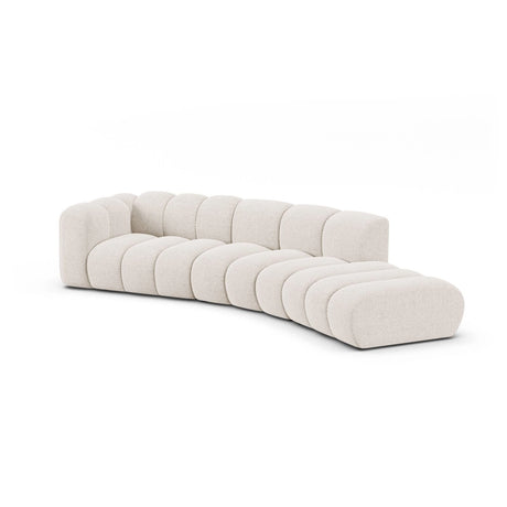 Lupine 5-Sitzer Sofa, Rechte Seite, aus Chenille in Leichtes Beige (Eden 2 Pearl), 335x166 cm von Micadoni – Bild 4
