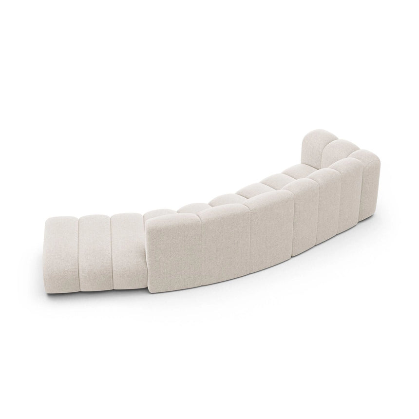 Lupine 5-Sitzer Sofa, Rechte Seite, aus Chenille in Leichtes Beige (Eden 2 Pearl), 335x166 cm von Micadoni – Bild 5