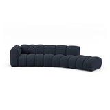 Lupine 5-Sitzer Sofa, Rechte Seite, aus Chenille in Marineblau (Eden 16 Deep Blue), 335x166 cm von Micadoni – Bild 1