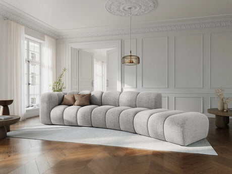 Lupine 5-Sitzer Sofa, Rechte Seite, aus Chenille in Marineblau (Eden 16 Deep Blue), 335x166 cm von Micadoni – Bild 2