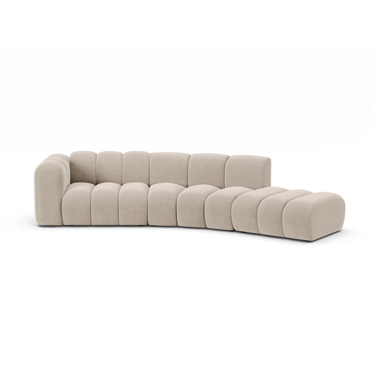 Lupine 5-Sitzer Sofa, Rechte Seite, aus Samt, Chenille oder Boucle, 335x166 cm von Micadoni – Bild 1