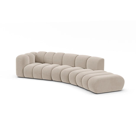 Lupine 5-Sitzer Sofa, Rechte Seite, aus Samt, Chenille oder Boucle, 335x166 cm von Micadoni – Bild 3