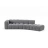 Lupine 5-Sitzer Sofa, Rechte Seite, aus Samt in Grau (Salvador 17), 335x166 cm von Micadoni – Bild 1