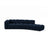 Lupine 5-Sitzer Sofa, Rechte Seite, aus Samt in Königsblau (Salvador 5), 335x166 cm von Micadoni – Bild 1