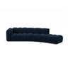 Lupine 5-Sitzer Sofa, Rechte Seite, aus Samt in Königsblau (Salvador 5), 335x166 cm von Micadoni – Bild 1