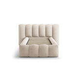 Lupine Bett mit Kopfteil und Stauraum aus Boucle in Beige (Baloo 2074), 90x200 cm von Micadoni – Bild 5
