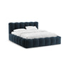 Lupine Bett mit Kopfteil und Stauraum aus Boucle in Dunkelblau (Baloo 2088), 180x200 cm von Micadoni – Bild 1