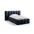 Lupine Bett mit Kopfteil und Stauraum aus Boucle in Dunkelblau (Baloo 2088), 90x200 cm von Micadoni – Bild 1