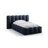 Lupine Bett mit Kopfteil und Stauraum aus Boucle in Dunkelblau (Baloo 2088), 90x200 cm von Micadoni – Bild 1