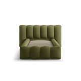 Lupine Bett mit Kopfteil und Stauraum aus Boucle in Dunkles olivgrün (Baloo 2090), 90x200 cm von Micadoni – Bild 5