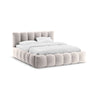 Lupine Bett mit Kopfteil und Stauraum aus Boucle in Hellgrau (Baloo 2085), 140x200 cm von Micadoni – Bild 1
