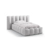 Lupine Bett mit Kopfteil und Stauraum aus Boucle in Hellgrau (Baloo 2085), 90x200 cm von Micadoni – Bild 1