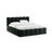 Lupine Bett mit Kopfteil und Stauraum aus Boucle in Schwarz (Baloo 2082), 160x200 cm von Micadoni – Bild 1