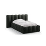 Lupine Bett mit Kopfteil und Stauraum aus Boucle in Schwarz (Baloo 2082), 90x200 cm von Micadoni – Bild 1