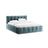 Lupine Bett mit Kopfteil und Stauraum aus Chenille in Blau Jeans (Loris 75), 180x200 cm von Micadoni – Bild 1