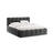 Lupine Bett mit Kopfteil und Stauraum aus Chenille in Dunkelgrau (Perfect Harmony 90), 140x200 cm von Micadoni – Bild 1