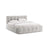 Lupine Bett mit Kopfteil und Stauraum aus Chenille in Hellgrau (Perfect Harmony 80), 140x200 cm von Micadoni – Bild 1