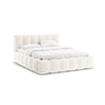Lupine Bett mit Kopfteil und Stauraum aus Chenille in Leichtes Beige (Loris 01), 180x200 cm von Micadoni – Bild 1