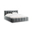Lupine Bett mit Kopfteil und Stauraum aus Chenille in Platin (Loris 97), 180x200 cm von Micadoni – Bild 1