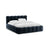 Lupine Bett mit Kopfteil und Stauraum aus Samt in Dunkelblau (Paris Deep Blue), 140x200 cm von Micadoni – Bild 1