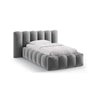 Lupine Bett mit Kopfteil und Stauraum aus Samt in Grau (Paris Steel), 90x200 cm von Micadoni – Bild 1