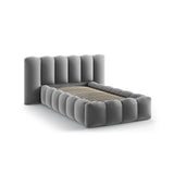 Lupine Bett mit Kopfteil und Stauraum aus Samt in Grau (Paris Steel), 90x200 cm von Micadoni – Bild 6