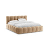 Lupine Bett mit Kopfteil und Stauraum aus Samt in Sand (Paris Lion), 180x200 cm von Micadoni – Bild 1