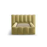 Lupine Bett mit Kopfteil und Stauraum aus Samt in Schlammig (Paris Mud), 90x200 cm von Micadoni – Bild 5