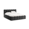 Lupine Bett mit Kopfteil und Stauraum aus Strukturierter Stoff in Anthrazit (Moly 97), 140x200 cm von Micadoni – Bild 1