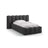 Lupine Bett mit Kopfteil und Stauraum aus Strukturierter Stoff in Anthrazit (Moly 97), 90x200 cm von Micadoni – Bild 1