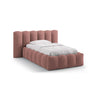 Lupine Bett mit Kopfteil und Stauraum aus Strukturierter Stoff in Dunkelrosa (Moly 63), 90x200 cm von Micadoni – Bild 1